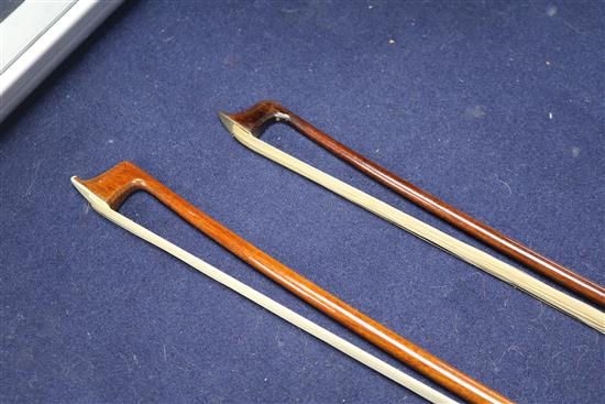 A David Dix viola, labelled and dated 1979, with two bows, cases